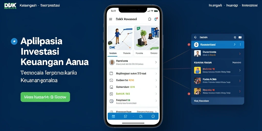 Antarmuka DKK dengan berbagai fitur investasi terlihat jelas dan profesional.