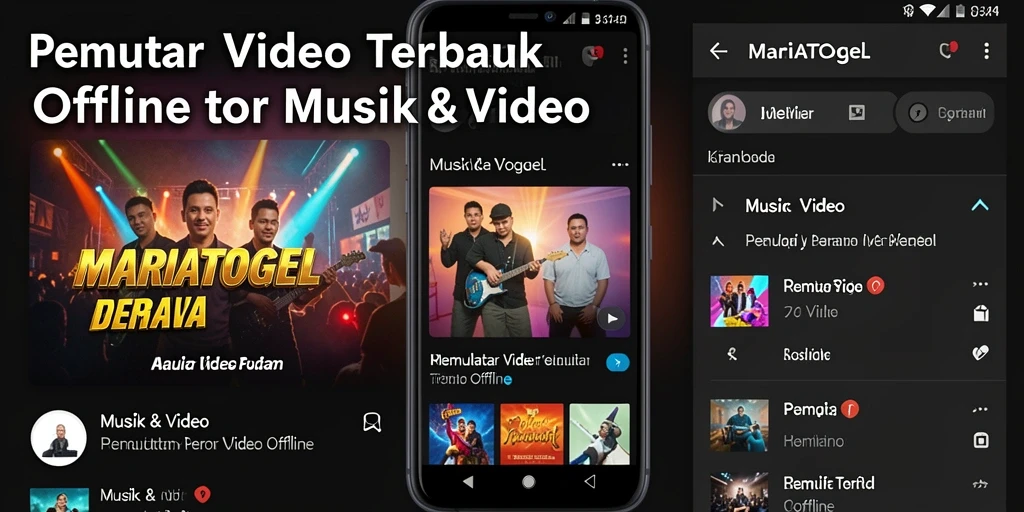 Antarmuka MARIATOGEL yang sederhana dan fungsional saat memutar video.