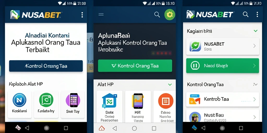 Tampilan antarmuka NUSABET yang intuitif dan praktis untuk kontrol orang tua.