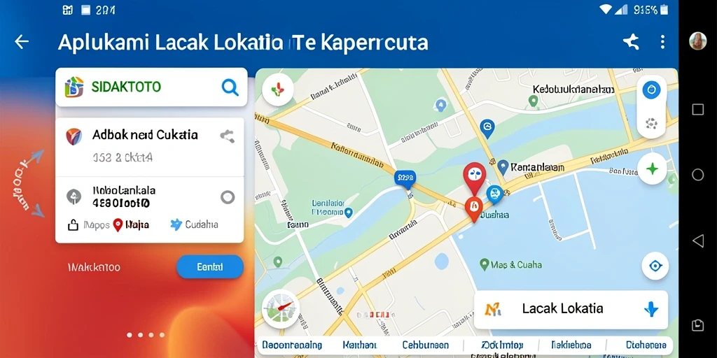 Antarmuka aplikasi SIDAKTOTO untuk pelacakan lokasi.