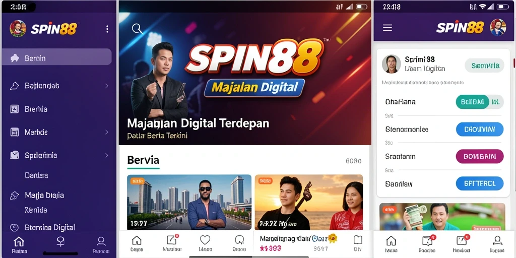 Tampilan antarmuka SPIN88 yang modern dan menarik.