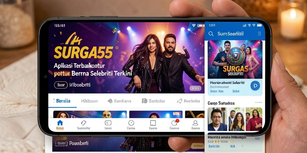 Antarmuka aplikasi SURGA55 yang sederhana dan menarik.
