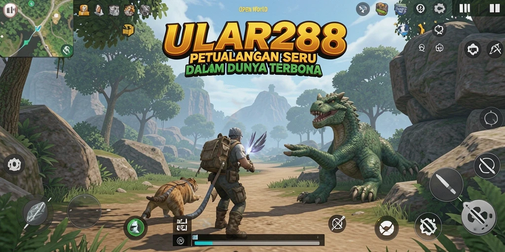 Tampilan antarmuka ULAR288 yang mengesankan dalam dunia terbuka.