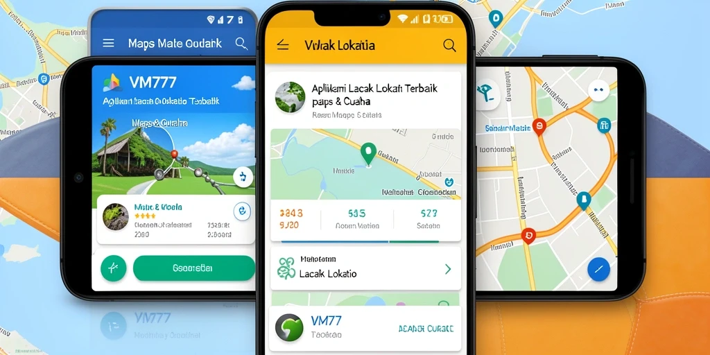 Tampilan antarmuka VM777 yang jelas dan informatif dalam fungsi Lacak Lokasi.