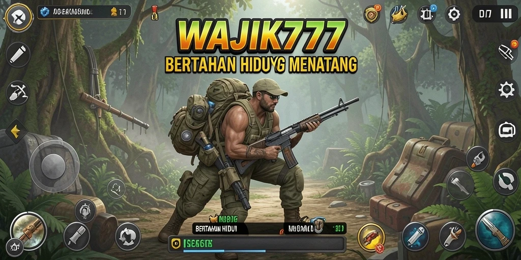 Tampilan antarmuka WAJIK777 dengan elemen Bertahan Hidup yang menantang.